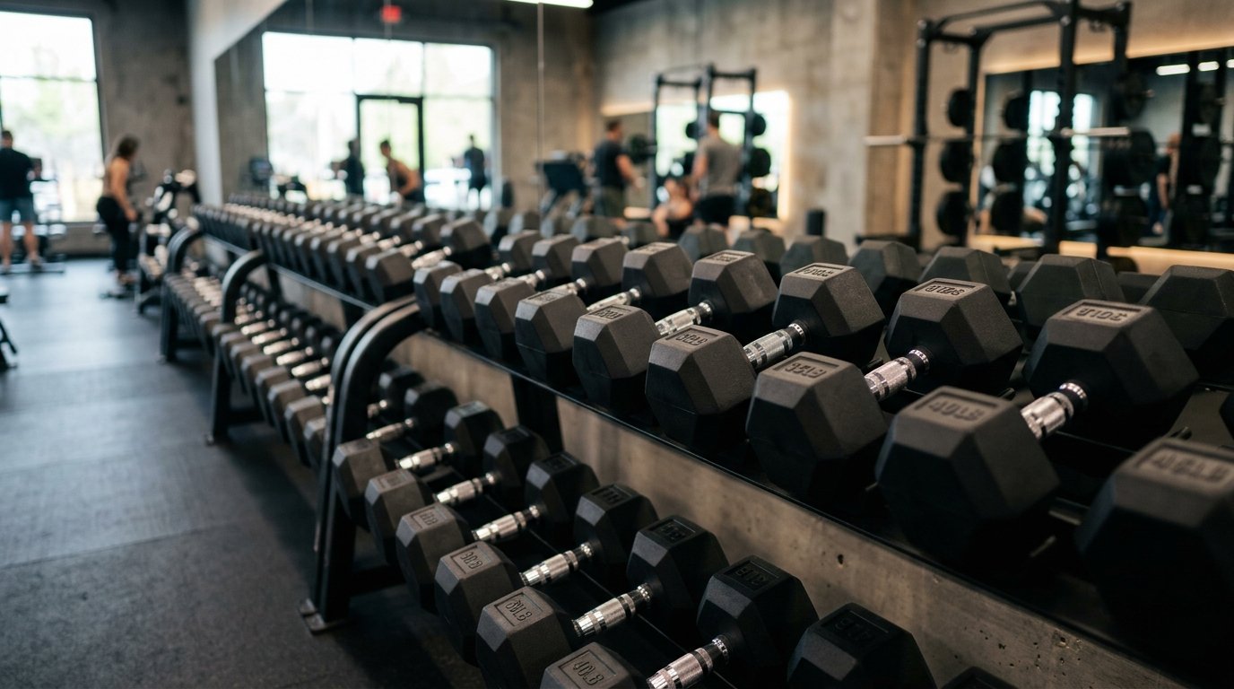dumbbells in modern gym 202606161950