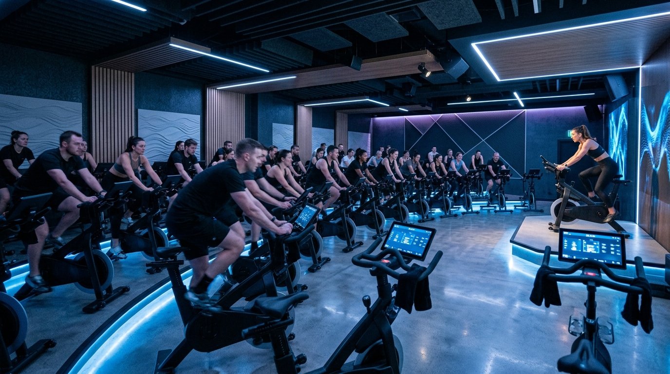 stationary bikes in cycling studio 202606161950