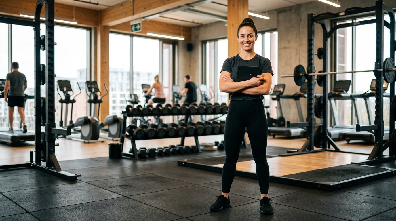 trainer standing in fitness center 202606161949